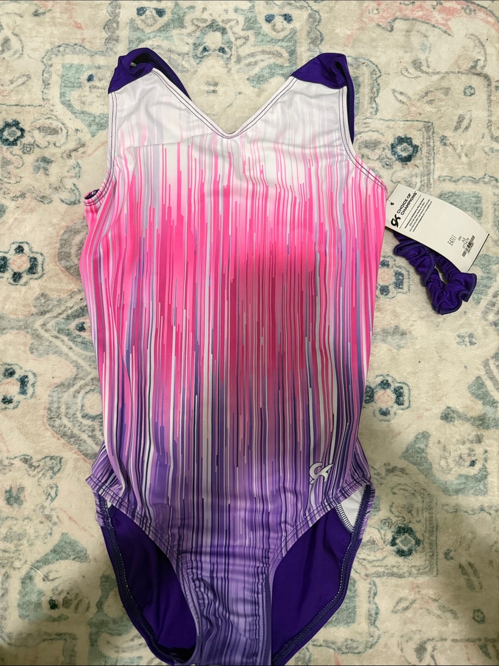 GK Girls Pink to Purple Ombre One-Piece Footie Leotard